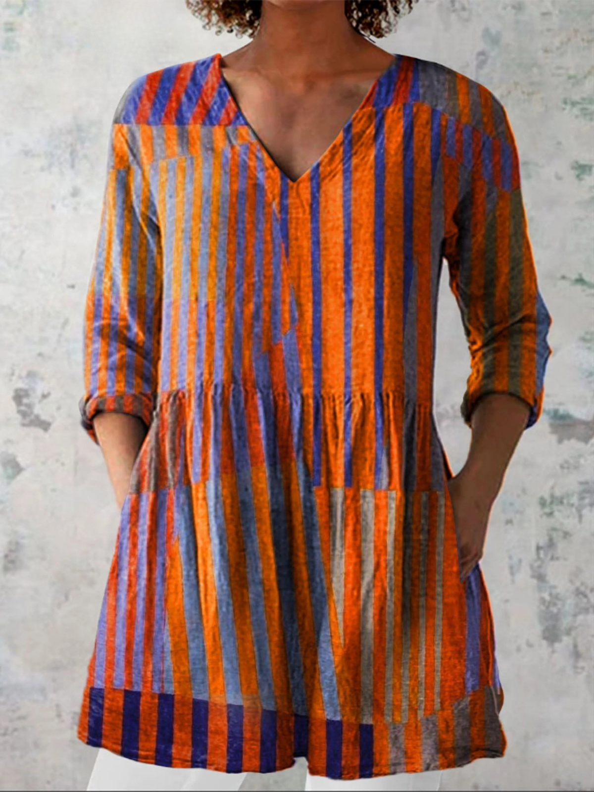 Vanessa | Long V-Neck Blouse