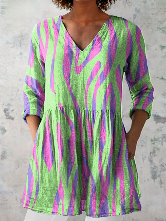 Ingrid | Long V-Neck Blouse