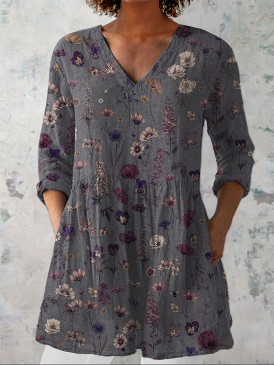 Linda | Long V-Neck Blouse