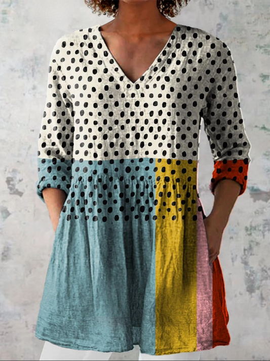 Bridget | Long V-Neck Blouse