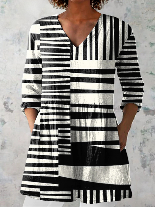 Bethany | Long V-Neck Blouse