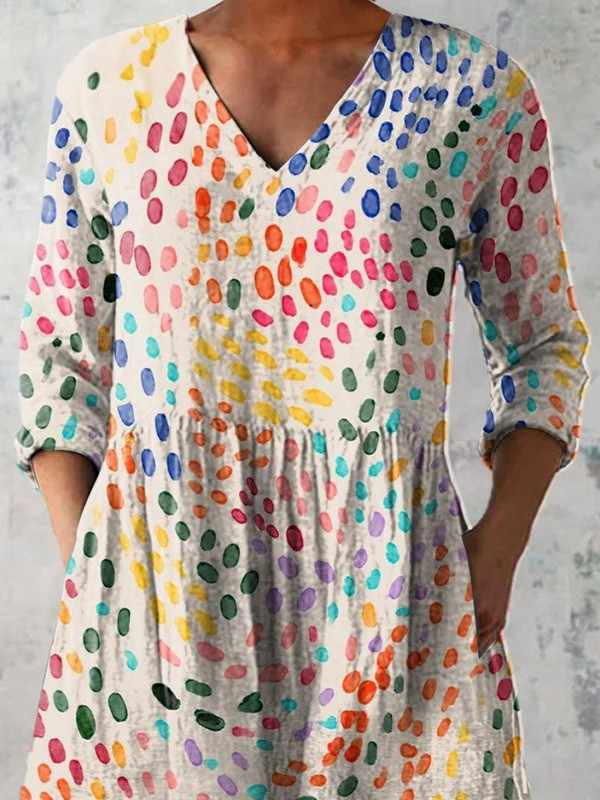 Nathalie | Long V-Neck Blouse