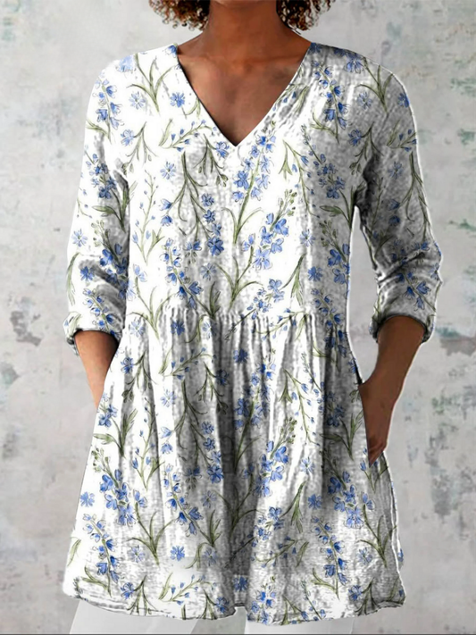 Paige | Long V-Neck Blouse