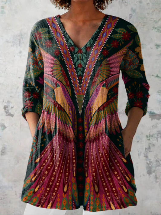 Adrianna | Long V-Neck Blouse