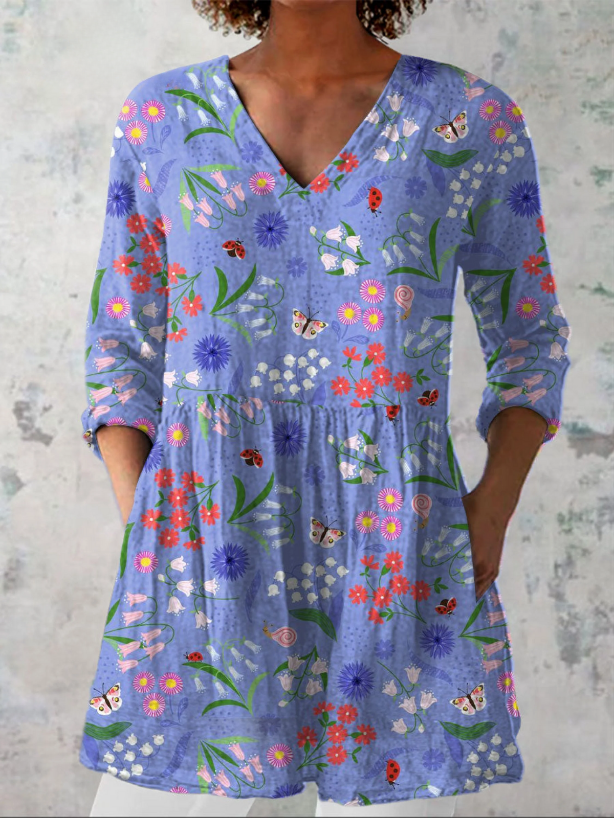Clarissa | Long V-Neck Blouse